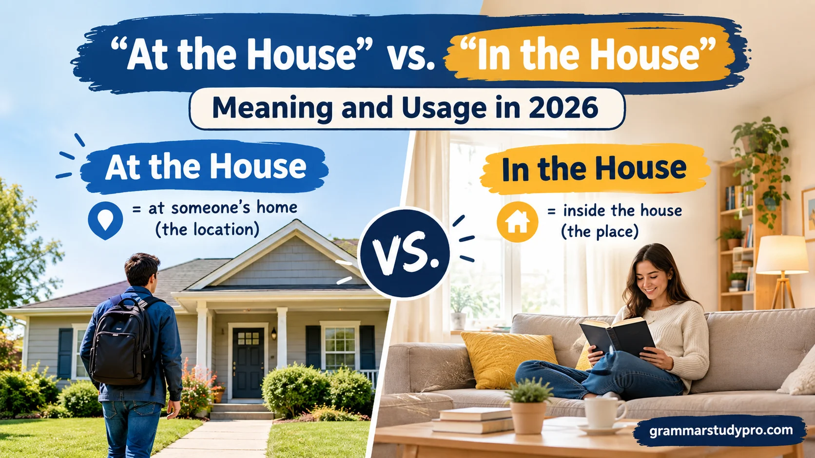 “At the House” vs. “In the House”