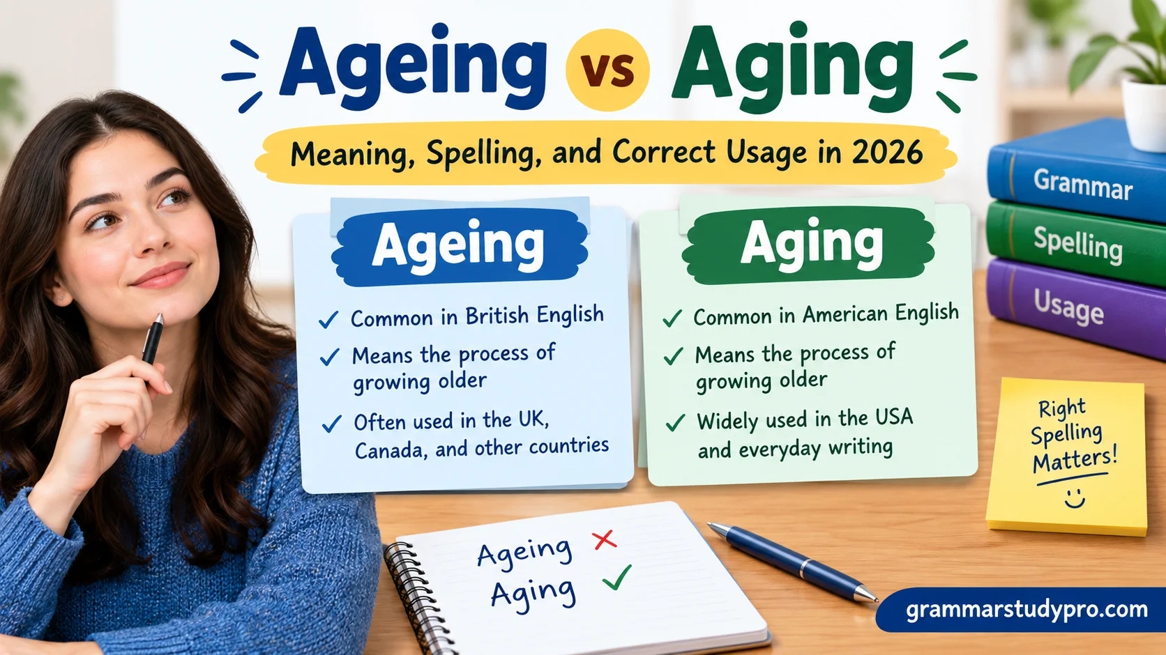 Ageing vs Aging