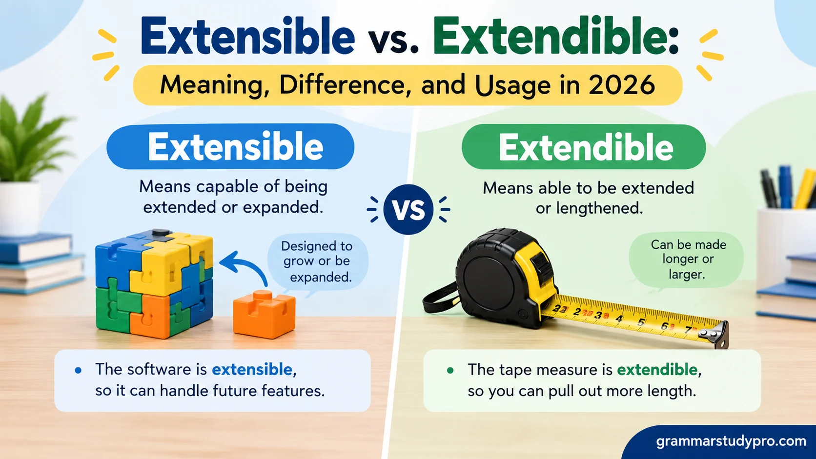 Extensible vs. Extendible