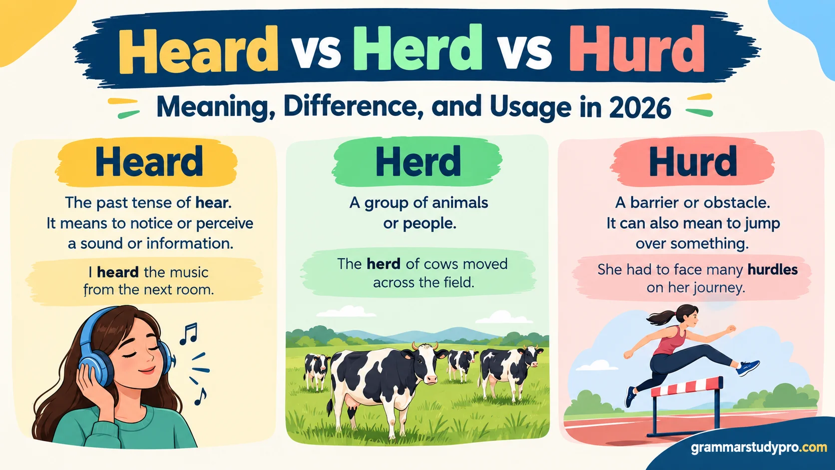 Heard vs Herd vs Hurd