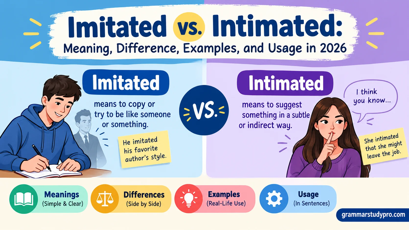 Imitated vs. Intimated