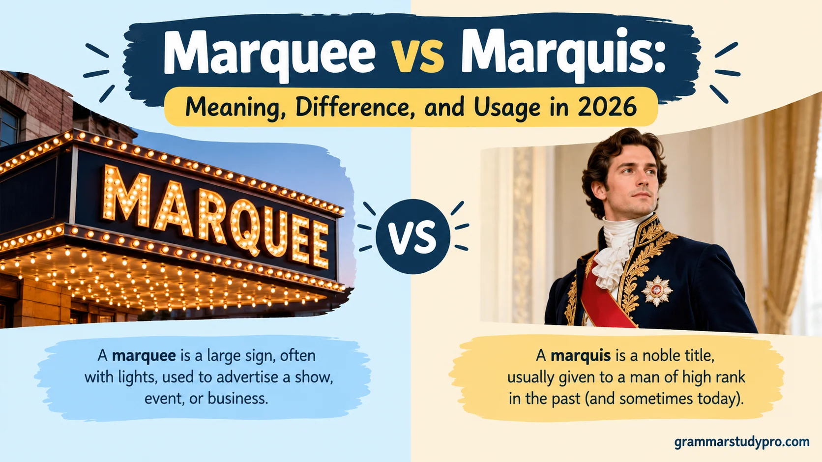 Marquee vs Marquis
