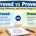 Proved vs Proven