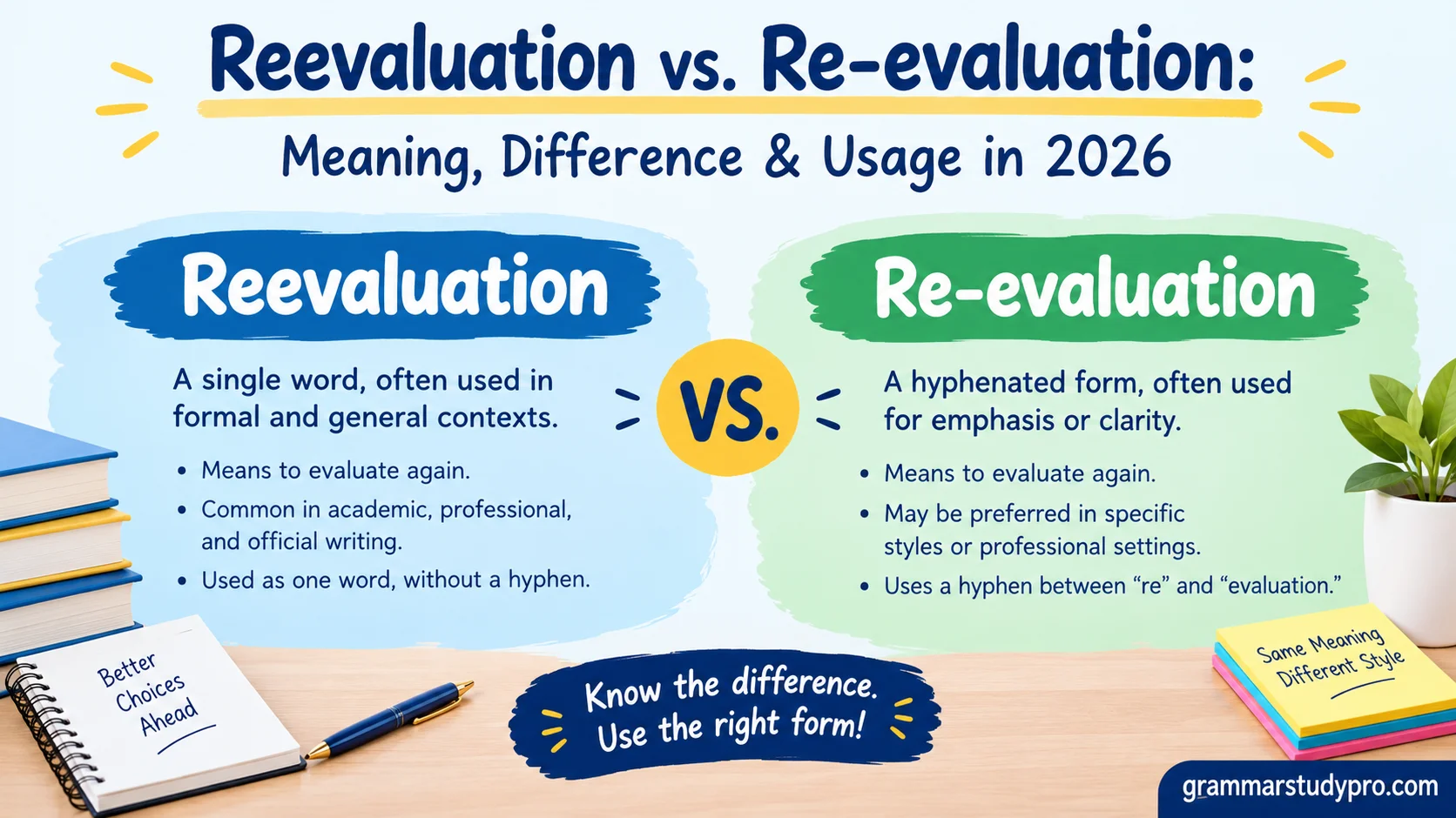 Reevaluation vs. Re-evaluation