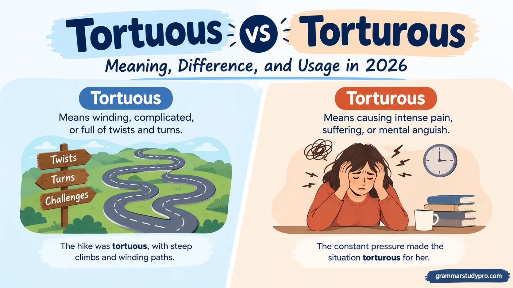 Tortuous vs Torturous
